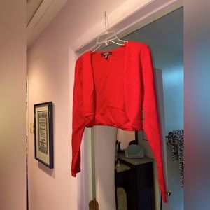 NWT!! Saks Fifth Avenue Child’s Size L Red Cashmere Bolero♥️